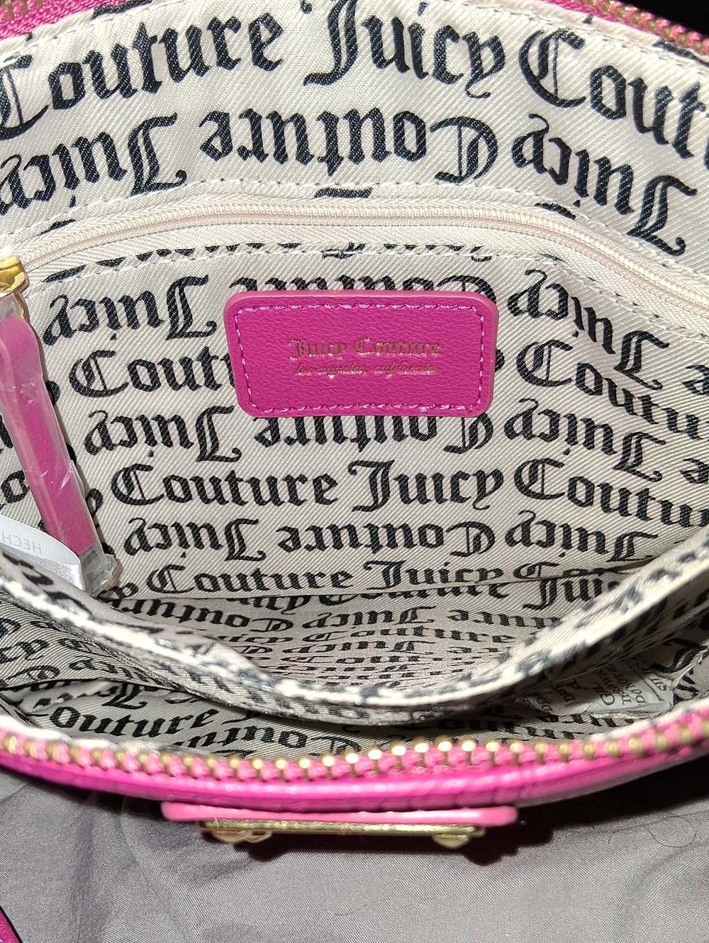 Juicy Couture Hot Pink Embossed Crossbody Bag - Picture 5 of 7